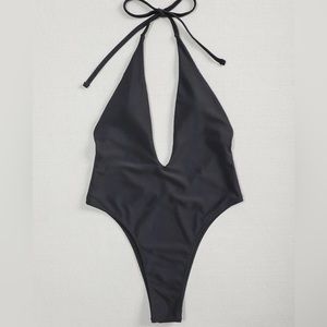 Shein Plunge Halter Swimsuit